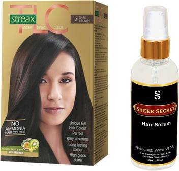 Streax 6 Insta Natural Black Hair Colour Pouch No 1 With Sheer Secret Hair Serum Price In India Buy Streax 6 Insta Natural Black Hair Colour Pouch No 1 With Sheer