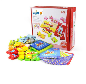 puzzle and read educational blocks