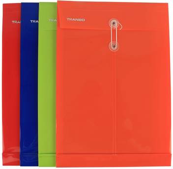 Flipkart Com Tranbo Plastic Envelope File Folder A4 Size Pack Of 4 Envelope File Folder A4 Size Pack Of 4
