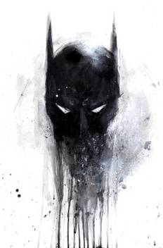 Akhuratha Wall Poster Digital Art Minimalism Simple Batman Mask