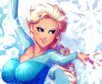 Akhuratha Wall Poster Big Boobs Women Fantasy Art Frozen