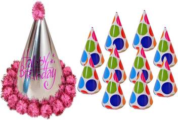 Instabuyz Birthday Party Caps And 1 Birthday Cap 10 Assorted Cap