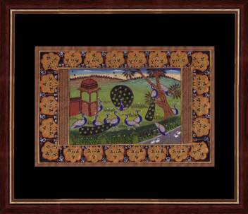 Splendid Indian Art Mughal Period Bird Persian Style Dansing