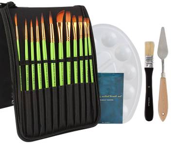 Flipkart Com Shrih 12 Piece Artist Brush Set In Zippered Carry Case