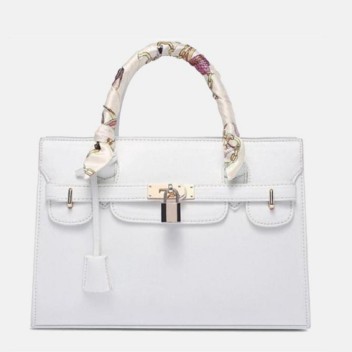 white designer handbag