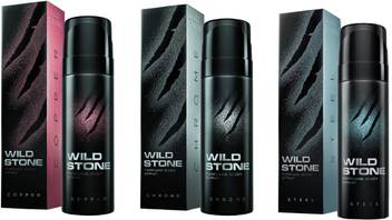 Wild Stone Code Copper Code Chrome And Code Steel Perfume Body Spray Pack Of 3 Combo 120ml Each Perfume Body Spray For Men Price In India Buy Wild Stone Code