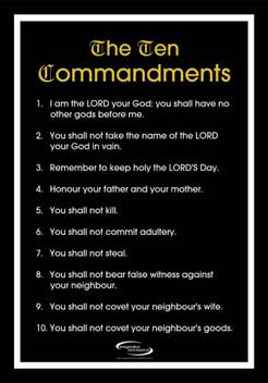 Ath The Ten Commandments Wall Poster 13 19 Inches Matte Finish