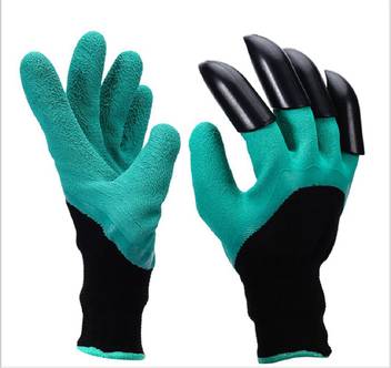 Rianz Garden Genie Gloves Garden Gloves With Right Hand Fingertips Abs Plastic Claws For Pruning Digging Planting One Pair Gardening Shoulder Glove Price In India Buy Rianz Garden Genie Gloves