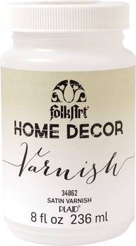 Plaid Craft Folkart Home Decor Varnish Satin 8oz Satin Folkart