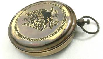 Artshai Antique Look Big Brass Ship Design Magnetic Compass