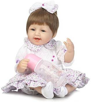 Generic Scdoll Reborn Baby Dolls 16inch 40cm Lifelike Vinyl Silicone Newborn Toddlers Doll In Cute Dress Blue Eyes Play House Toy For A Scdoll Reborn Baby Dolls 16inch 40cm Lifelike Vinyl