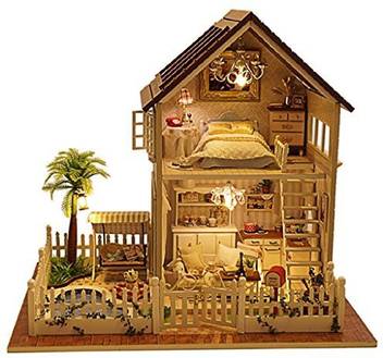 Generic Romantic And Cute Dollhouse Miniature Diy House Kit
