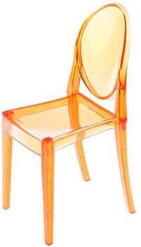 Monkeyjack 1 6 Dolls House Furniture Plastic Orange Ghost Chair