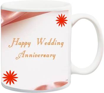 Stylotrendz Happy Wedding Anniversary Pink Soft Theme Ceramic Mug