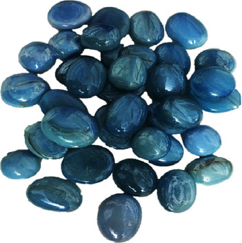 blue glass decorative items