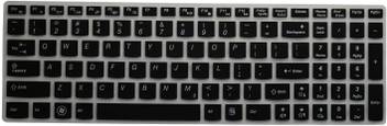 Black with Clear Saco Chiclet Keyboard Skin for Lenovo IdeaPad V570