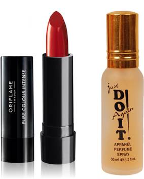 Oriflame Sweden Pure Colour Intense Lipstick Radiant Red 33229 With Just Do It Perfume 30ml Price In India Buy Oriflame Sweden Pure Colour Intense Lipstick Radiant Red 33229 With
