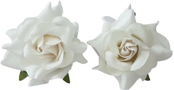 white rose hair accessories