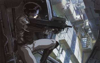 Akhuratha Anime Ghost In The Shell Guns Kusanagi Motoko Major Wall