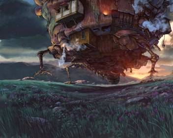 Akhuratha Anime Howls Moving Castle Studio Ghibli Wall Poster