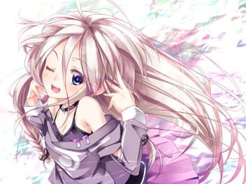 Akhuratha Anime Blue Eyes Braids Choker Hair Ornaments Ia Long Hair Open Mouth Pink Hair Smiling Soft Shading Vocaloid White White Hair Wink Wall Poster Paper Print Animation Cartoons Posters In India Buy Art Film Design Movie Music Nature