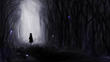 Pl Anime Creepy Dark Drawn Forests Smiling Wall Poster 19 13 Inches Matte Finish Paper Print Animation Cartoons Posters In India Buy Art Film Design Movie