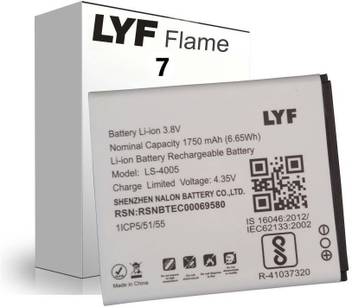 Lyf Mobile Battery For Lyf Flame 7 Price In India Buy Lyf Mobile Battery For Lyf Flame 7 Online At Flipkart Com
