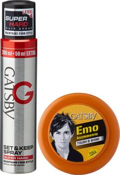 Gatsby Set Keep Hair Spray Super Hard 250 Ml With Hair Styling