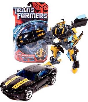 Transformers Hasbro Year 2007 Movie All Spark Power Series Deluxe Class 6 Inch Tall Robot Action Figure Autobot Stealth Bumblebee With Cann Hasbro Year 2007 Movie All Spark Power Series