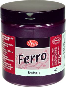 Viva Decor Ferro Metal Effect Textured Paint 3oz Bordeaux