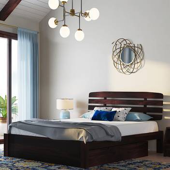 Urban Ladder Sampson Storage Bed Finish Mahogany Bed Size