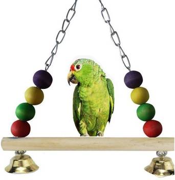 Pets Empire Pets Empire Swing Perch For Bird Parrot Budgie Conure African Grey Parakeet Cockatiel Lovebird Finch Canary Cage Toy Wooden Training Aid For Bird Price In India Buy Pets Empire