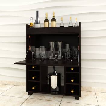 Crystal Furnitech Moet Engineered Wood Bar Cabinet Price In India