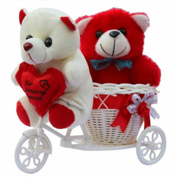 red white teddy bear