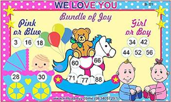 Kitty Partyy Com Baby Shower Bundle Of Joy Tambola Tickets Baby