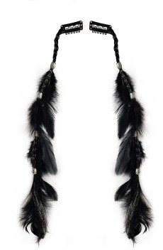 feather hair clips