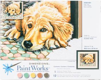 Dimensions Paint Works Paint By Number Kit 11 X14 Dog Tired Paint Works Paint By Number Kit 11 X14 Dog Tired Shop For Dimensions Products In India Flipkart Com