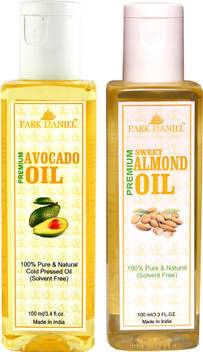 Park Daniel Organic Avocado Oil And Sweet Almond Oil Combo Pack Of 2 Bottles Of 100 Ml 200 Ml Hair Oil Price In India Buy Park Daniel Organic Avocado Oil And Sweet The oil of the avocado, with its nutty aroma, works wonders on hair.