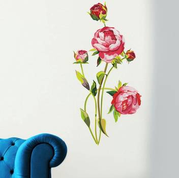 Happy Walls Beautiful Rose Flowers Buds Leaves On A Stem Price In India Buy Happy Walls Beautiful Rose Flowers Buds Leaves On A Stem Online At Flipkart Com
