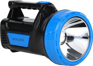 docoss blue rechargeable 25w led torch light laser long range waterproof emergency lights tube ultra bright torch
