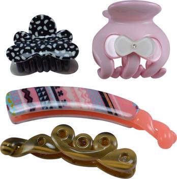 Saamarth Impex 4 Diffrent Shape Mini Hair Claw Clips For Baby