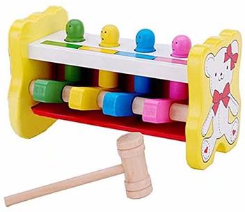 Coffled Wooden Pounding Bench Toy With Mallet For Toddler Kids Pound Tap W Wood Hammer Developmental Sensory Toy For Boys Girls Price In India Buy Coffled Wooden Pounding