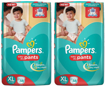 pampers xl flipkart