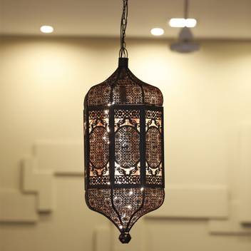 Deziworkz Black Outside Copper Inside Finish Moroccan Hanging