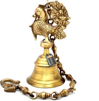 Handecor Ethnic Temple Hanging Bell In Peacock Design Brass Decorative Bell Price In India Buy Handecor Ethnic Temple Hanging Bell In Peacock Design Brass Decorative Bell Online At Flipkart Com