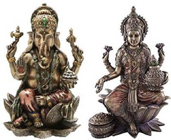 Collectible India Lakshmi Ganesha Idol Laxmi Ganesh Murti Ganpati Statue Gifts Puja Item Decorative Showpiece 20 Cm Price In India Buy Collectible India Lakshmi Ganesha Idol Laxmi Ganesh Murti Ganpati