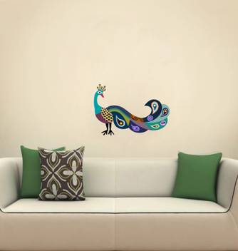 Fantaboy Graphically Printed Peacock Wall Decal Sticker Price In