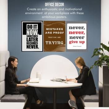 Poster Combo Pack Of Motivational Quote Wall Poster For Office And