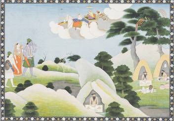 Tallenge Pahari Paintings Lakshmana Indian Miniature Pahari