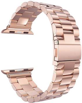 Memore Stainless Steel 3 Bead Strap With Durable Folding Clasp For Apple Watch Series 1 Series 2 Series 3 38mm Rose Gold Smart Watch Strap Price In India Buy Memore Stainless Steel